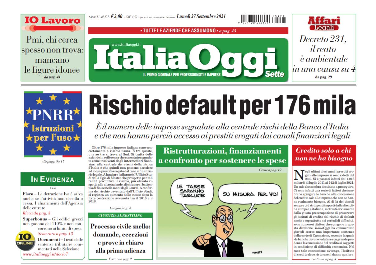 Diritto penale ambientale e Compliance ambientale: intervista per Italia Oggi